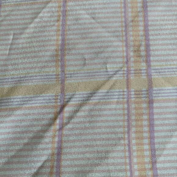 Vintage Peach, Pink, Blue, Yellow Silky Square Scarf 30.5" x 31.5" - Picture 8 of 8